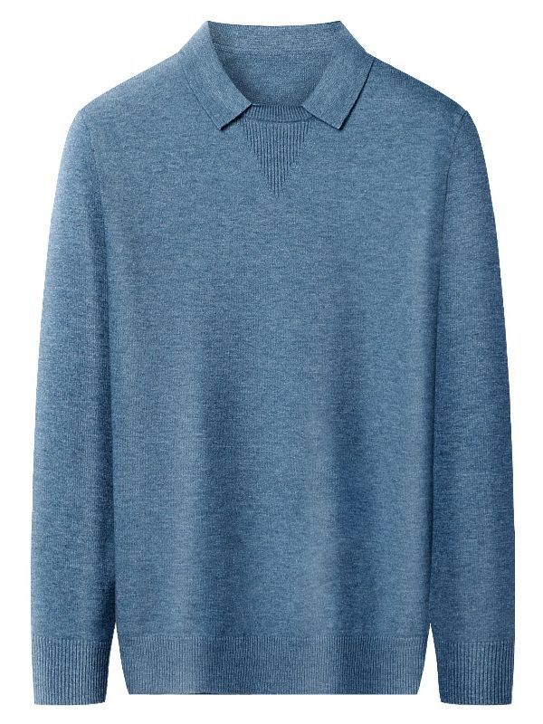 Knitwear Lapel Leisure Pullover Bottoming Shirt