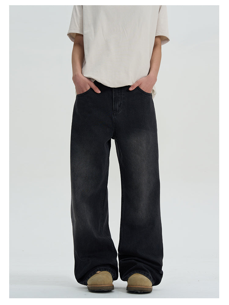 Second-hand Black Color Jeans Men's Straight Slimming Casual Pants