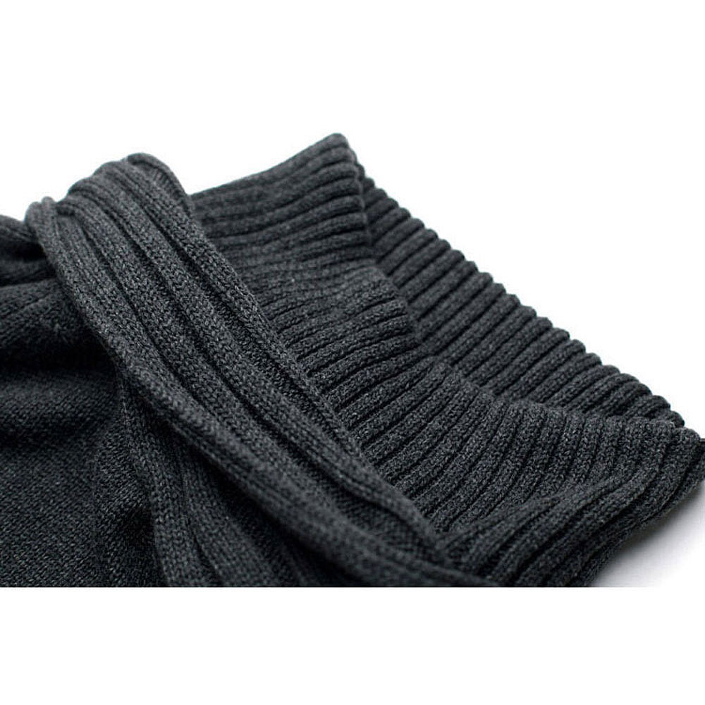 Men's Slim Knit Sweater Fashion Scarf Collar Base