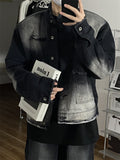 Men's American-style Retro Gradient Denim Coat