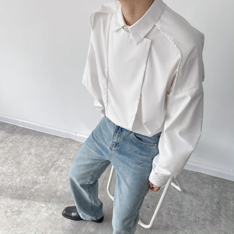 Fall Lapels Long Sleeve Men's Top