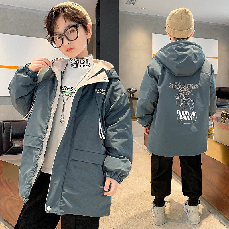 Children's Thickened Warm Tops For Older Children