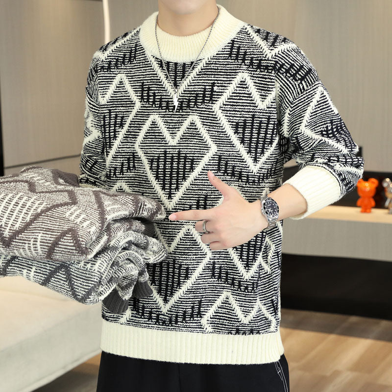 Men's Polyester Warm Sweater Winter