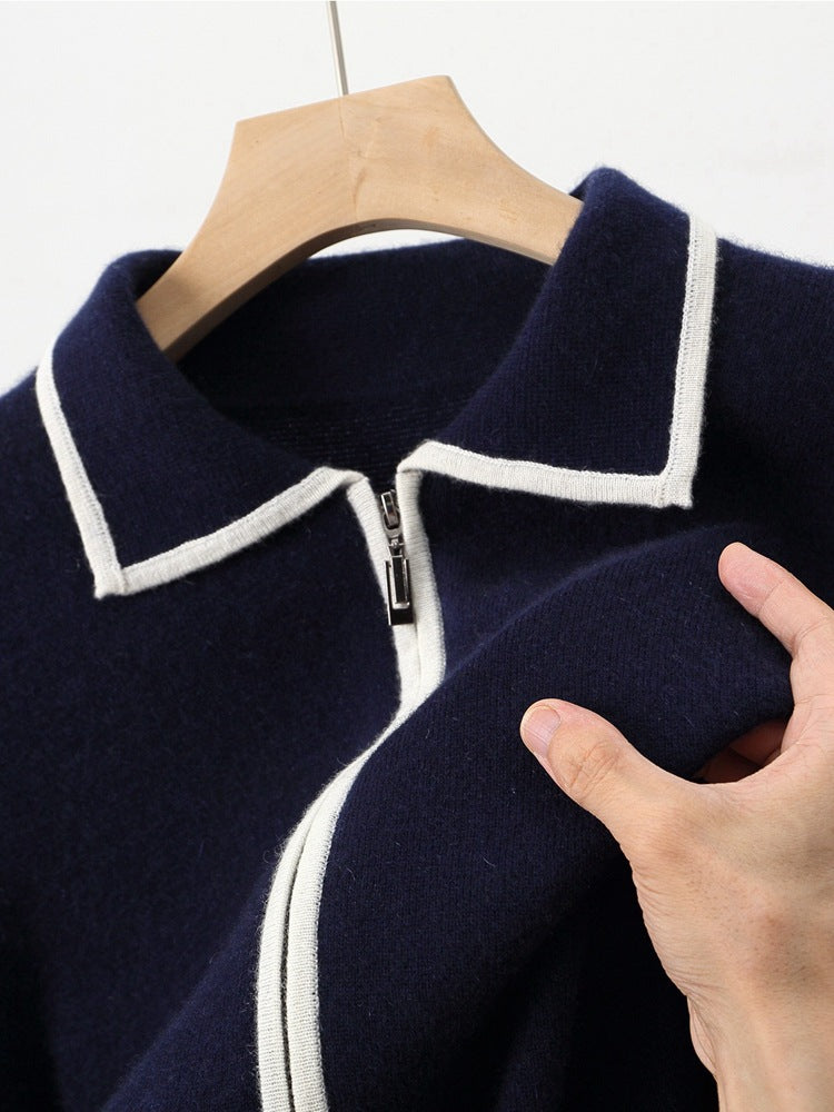 Men's Lightly Mature Cardigan Coat Woolen Sweater