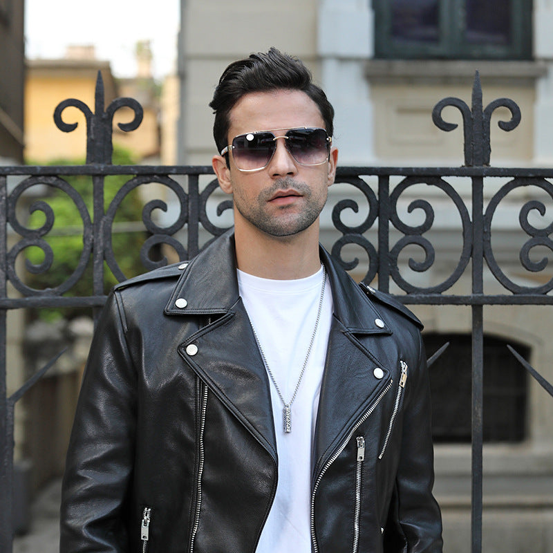 Retro Square Frame Men's Sunglasses