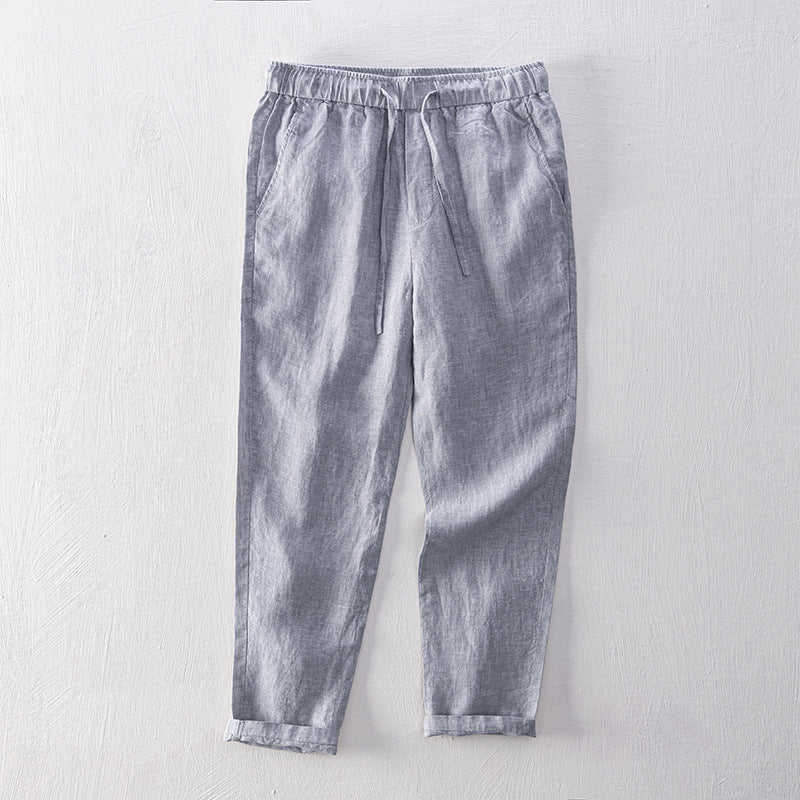 Linen Breathable Straight Trousers Men's Clothing
