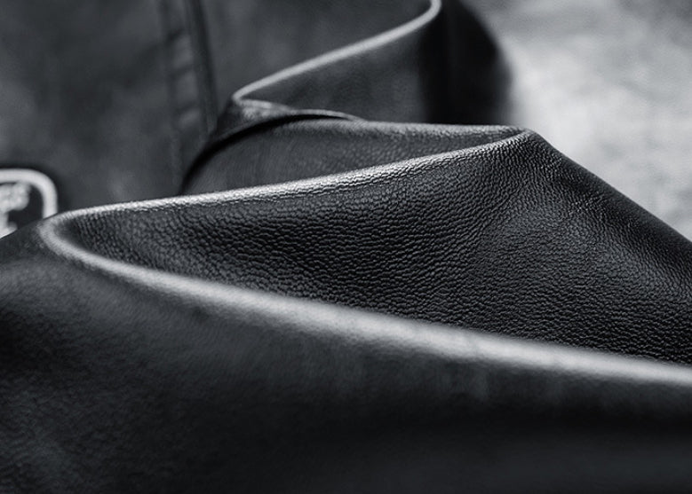 Embroidery New Men's PU Leather Coat
