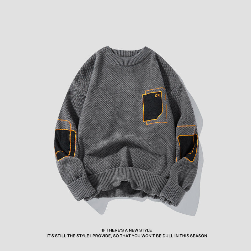 Round Neck Sweater Pattern Japanese Spring And Autumn Leisure