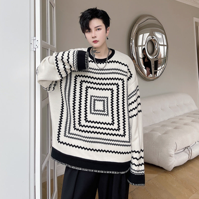 National Trendy Men's Sweater Korean Version Trendy Brand Ins