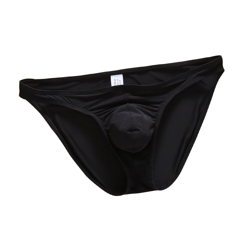 Men's Elastic Pouch U Convex 3D Ice Silk Briefs