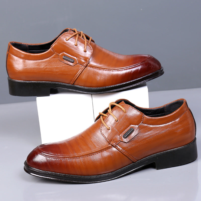 Men's Casual Leather Shoes Trendy Summer Breathable Hollow Perforated Sandals