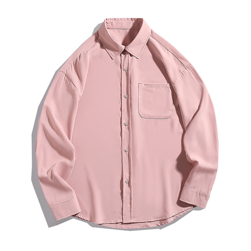 Draping Long-sleeved Shirt Men's Japanese Style Shirt Coat
