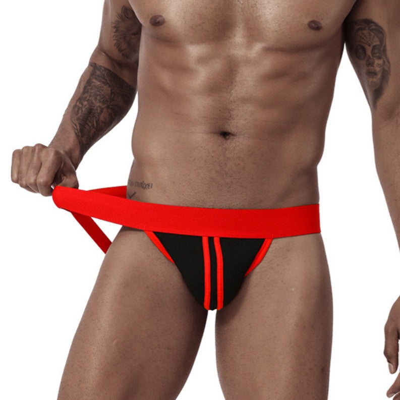 New Men's Sexy Double Ding Solid Color Cotton U Pouch Sexy