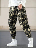 Men's Fashion Camouflage Work Pants With Side Pockets Casual Regular
