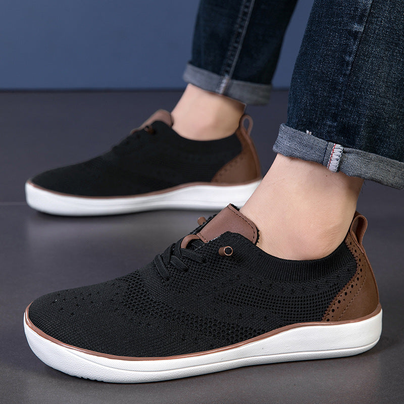 Men's Wide Toe Sports And Leisure Shoes With Mesh Face