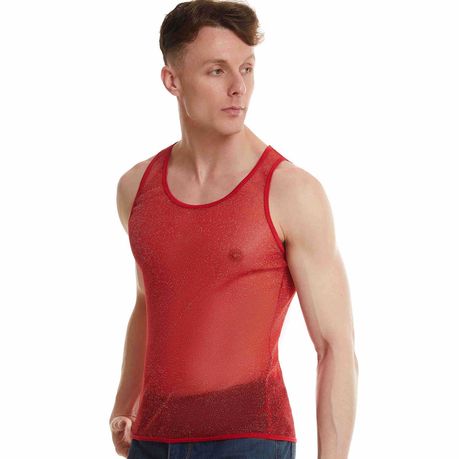 Men's Fashion Sports Workout Bottoming Vest
