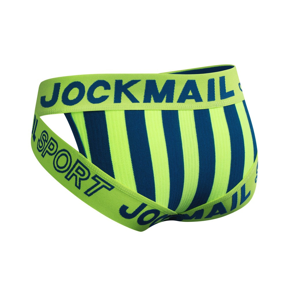 Striped Briefs Cotton Breathable Sports Hip Lifting