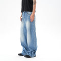 Cut Washed Vintage Washed Wide Leg Machete Jeans