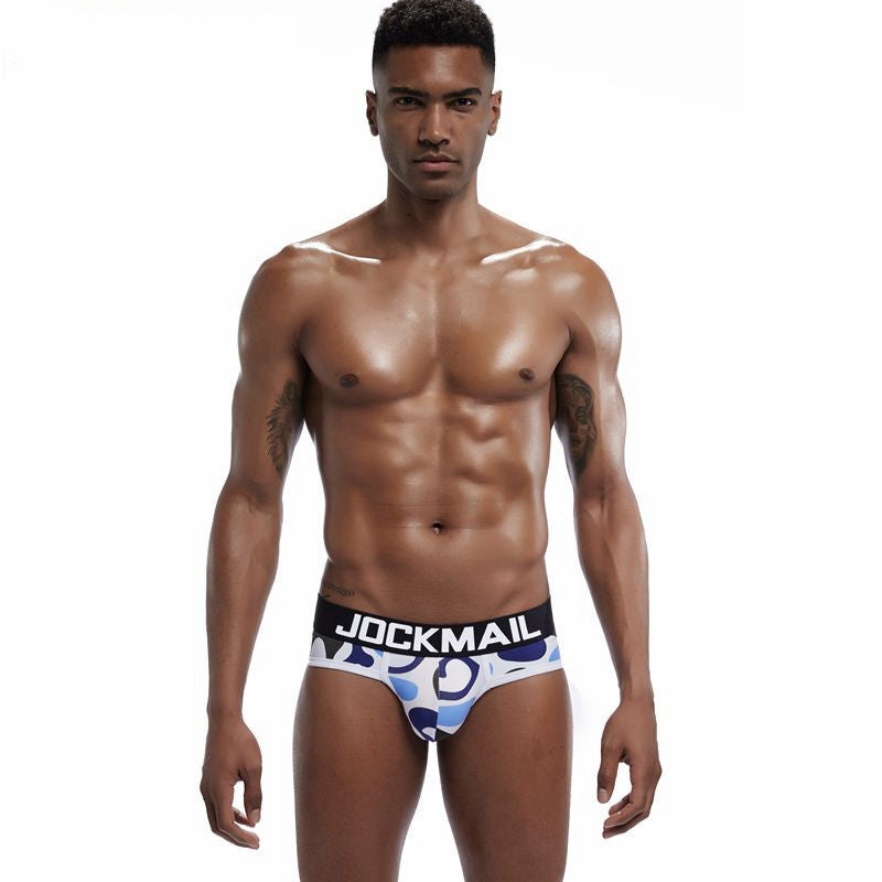 Men's Fashionable Camouflage Printed Cotton Briefs