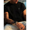 Geometric Embroidery Casual Short Sleeve