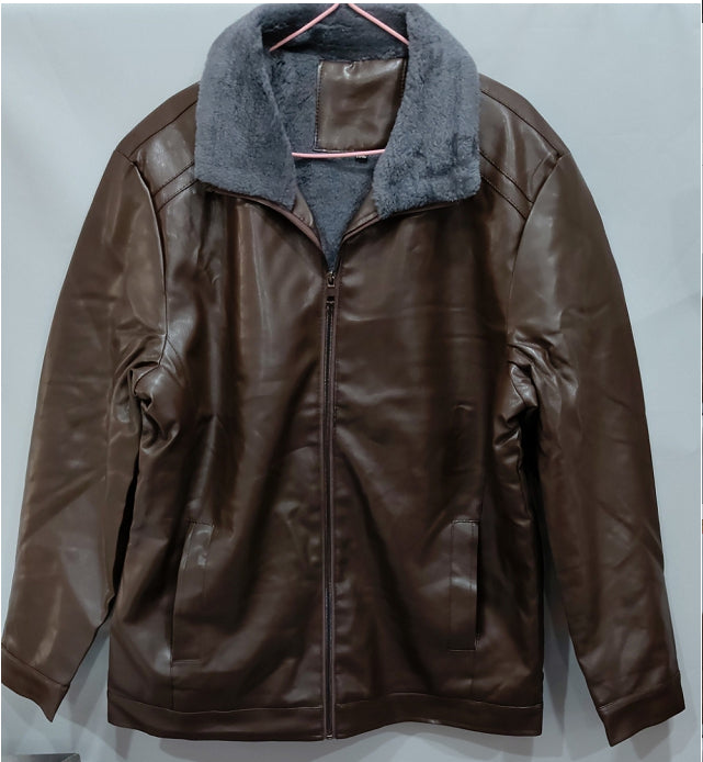 Middle-aged Plus Suede Winter One-piece Fur Men's Sheep Lapel Polo Coat
