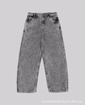 Loose Straight-leg Denim Trousers For Men And Women