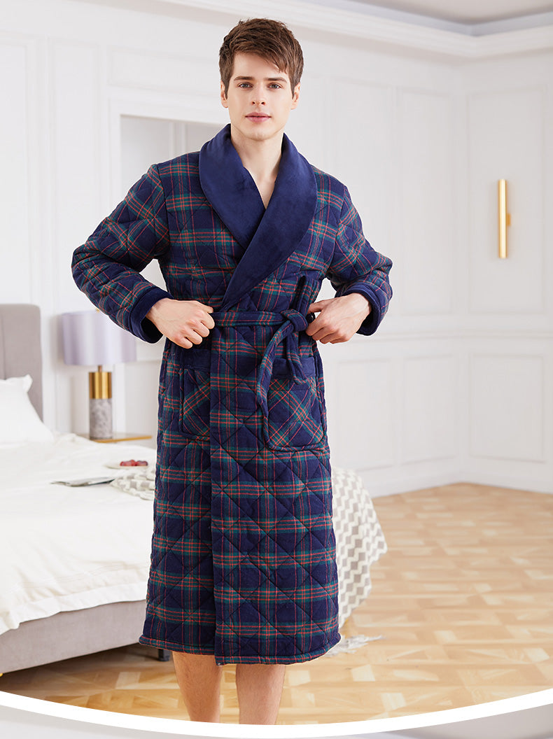 Plush Mid-length Female Bathrobe Home Service