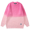 Contrast Dye Gradient Sweater Men's Loose Fit