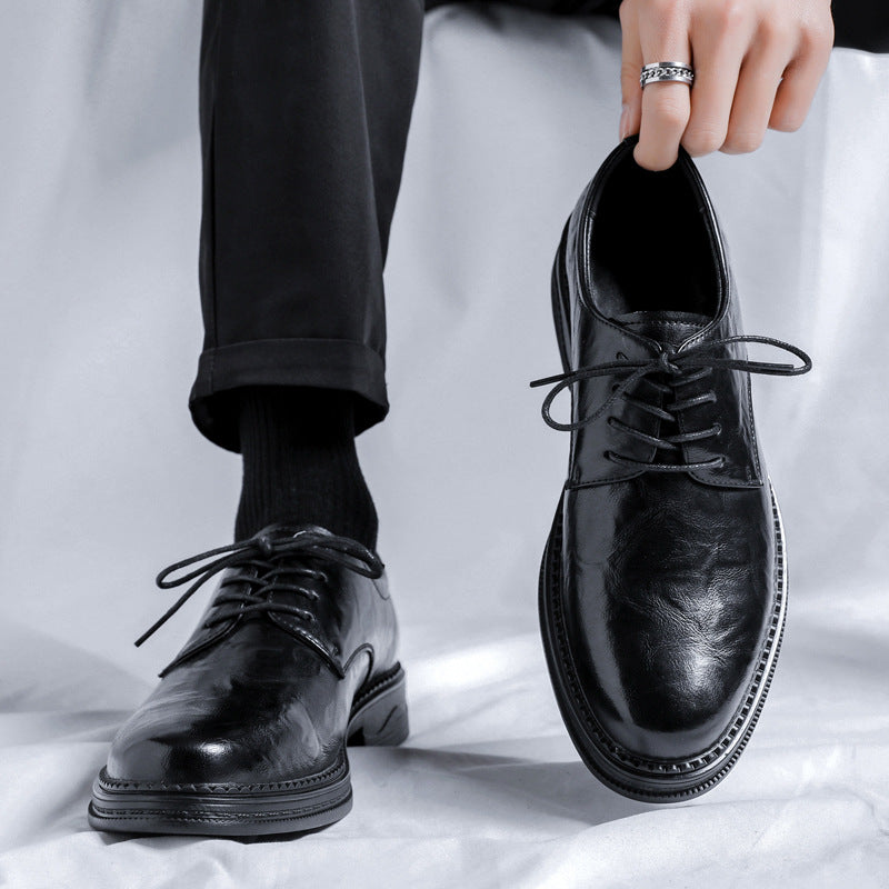 Men's Leather Shoes Business Formal Wear Soft Bottom