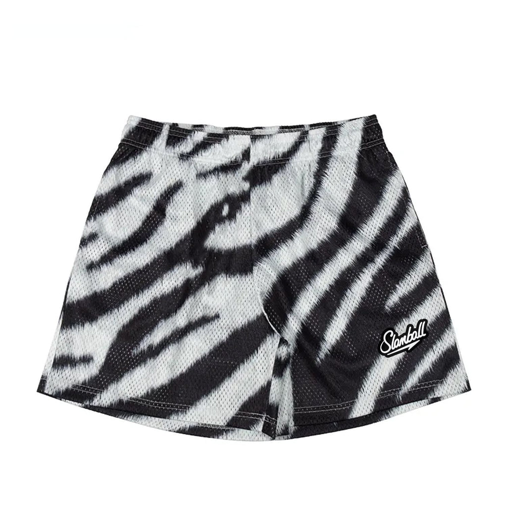 Leopard Print Fitness Training Shorts Men's Sports Pants Basketball