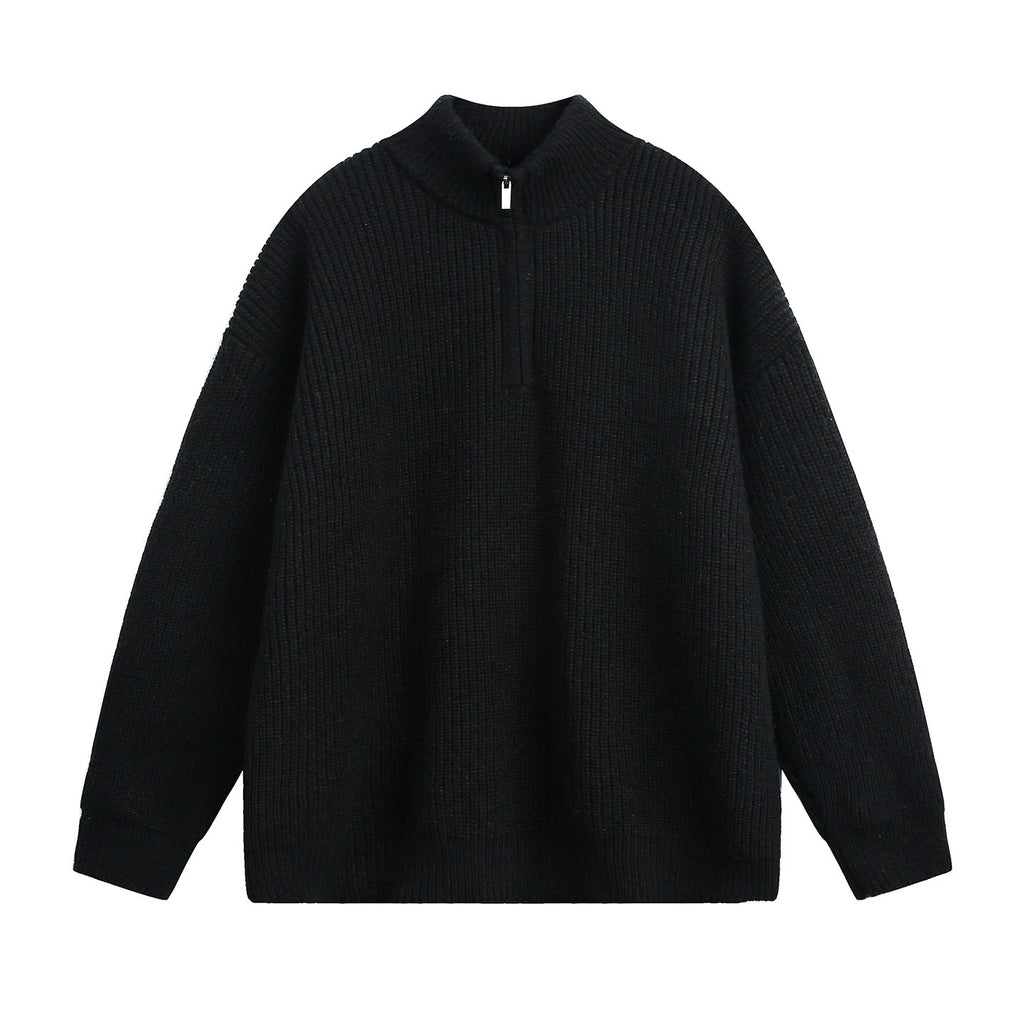 Stand Collar Sweater Men's Imitation Deer Plush