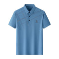 Business Casual Lapels T-shirt Middle-aged Men's Thin