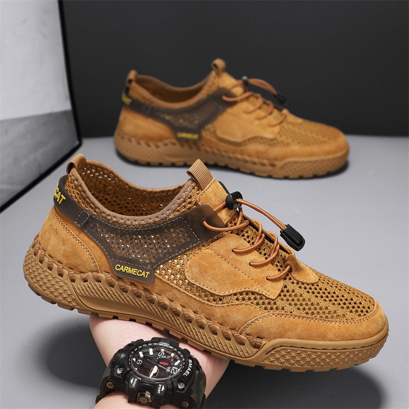 Hand-stitched All-match Breathable Comfortable Genuine