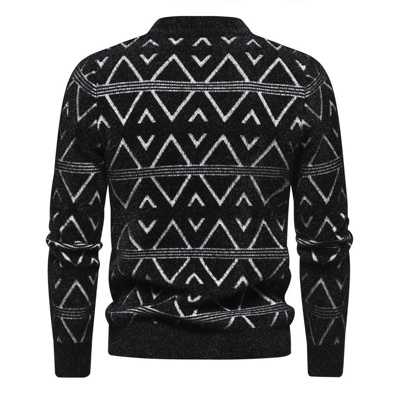 Men's Round Neck Pullover Thick Sweater
