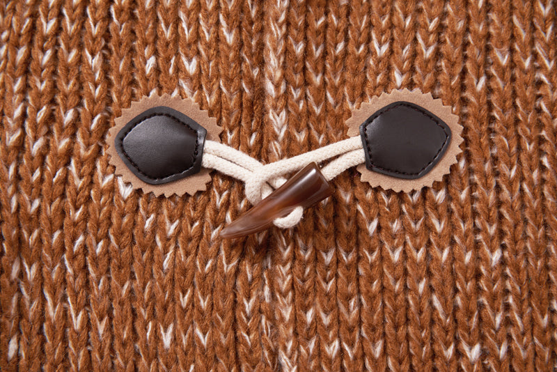 New Korean Men's Hooded Knit Cardigan Sweater