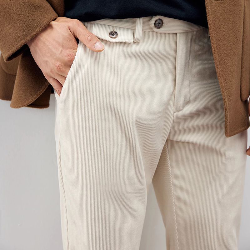 Corduroy Versatile Business Straight Loose Fashionable Pants