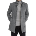 Wool Mid-length Zipper Plus Size Fake Two-pieces Coats