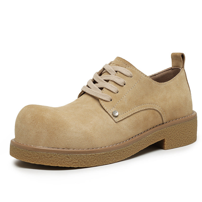 Casual Platform Height-increasing Martain Boots Big Head Derby Shoes British Style