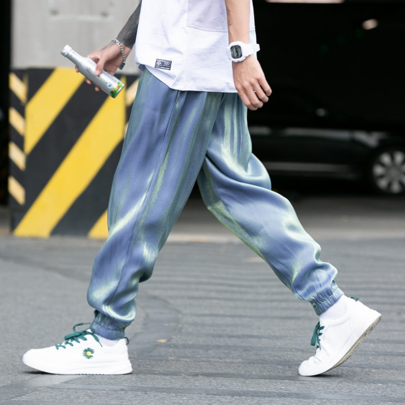 Summer New Ice Silk Ultra-thin Cloud Pants Casual Fairy Cropped Pants
