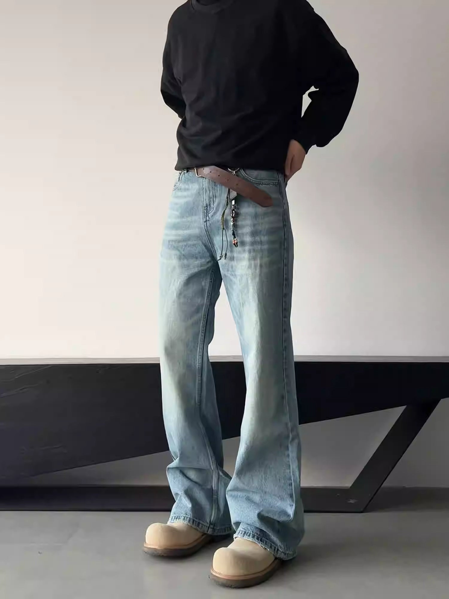 Men's Skinny Slim-fit Tall-looking Jeans