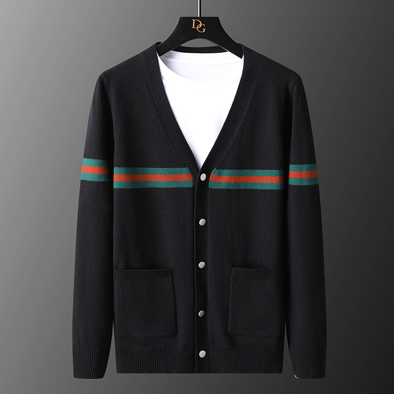 Autumn And Winter Cardigan Sweater Men's