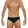 Black Triangle Bikini Side Mesh Shorts