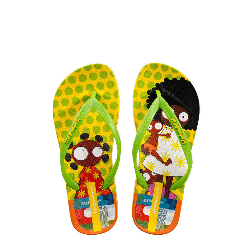 New Cartoon Children's Shoes Non-slip Cute Girls Flip Flops