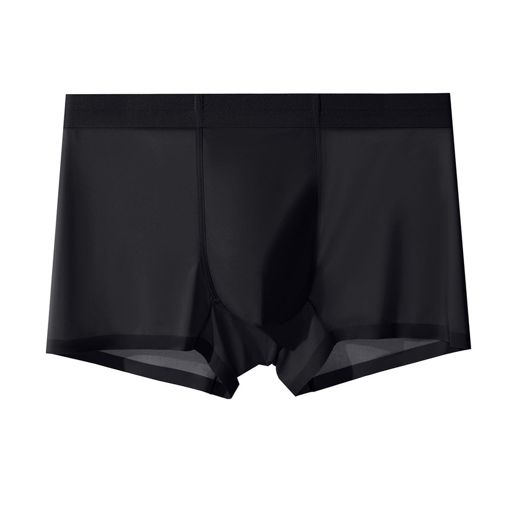 20D Nylon Seamless Quick-drying Boxer Briefs In Ice Silk Fabric