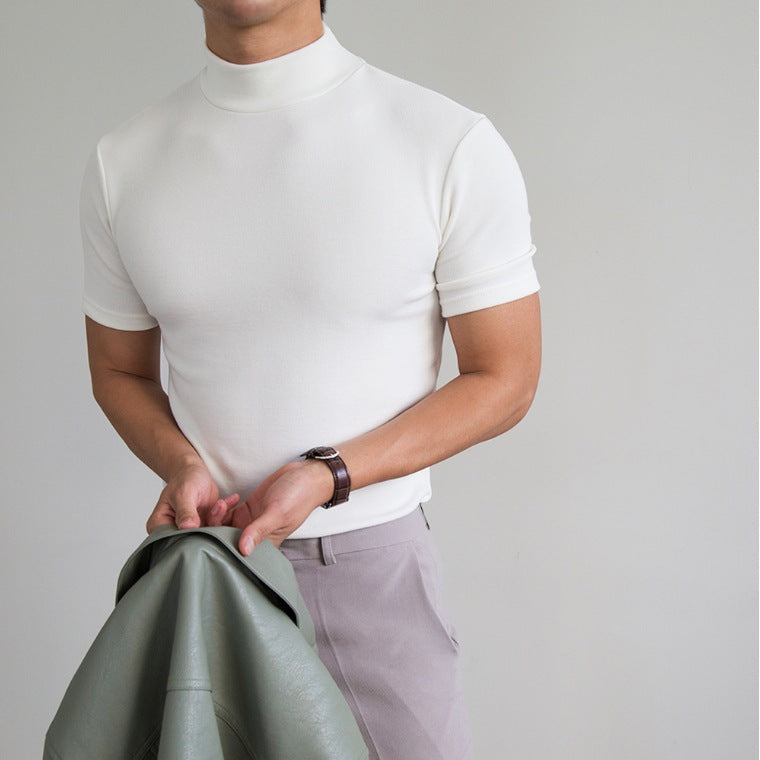 Cross-border In-stock Summer Solid-color Short-sleeve