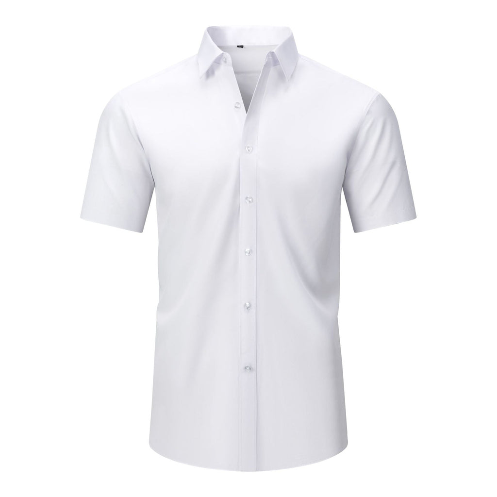 Mens Short-sleeve Stretchy Plus-size Lightweight Shirt