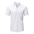Mens Short-sleeve Stretchy Plus-size Lightweight Shirt