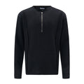 American Style Street Fashion Solid Color Stitching Edging Knitwear Long Sleeve