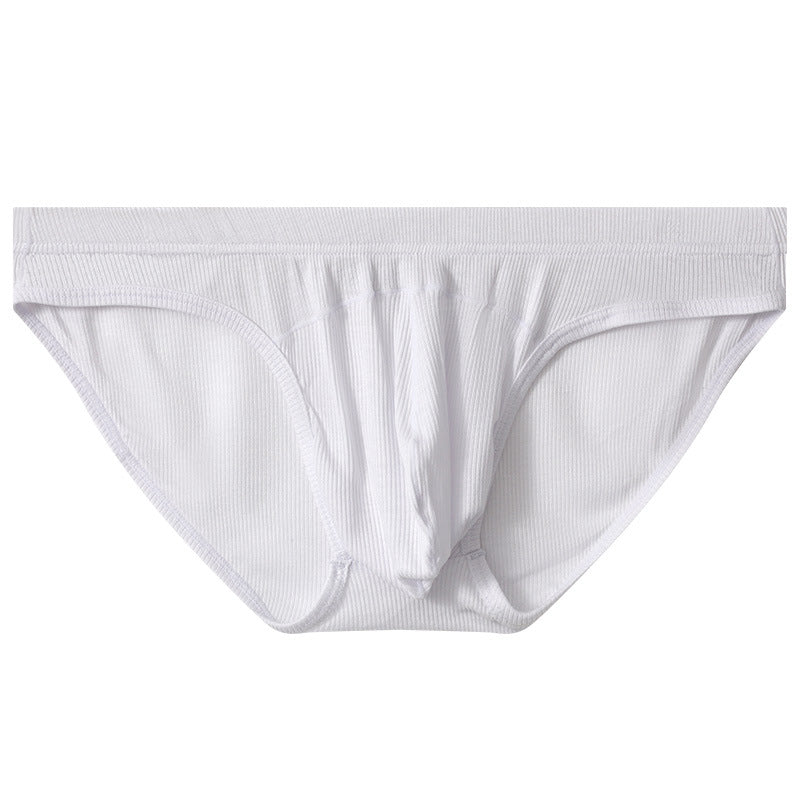 Men's Briefs Convex Low Waist Briefs Breathable Sexy Youth Underwear Solid Color Loose Pants