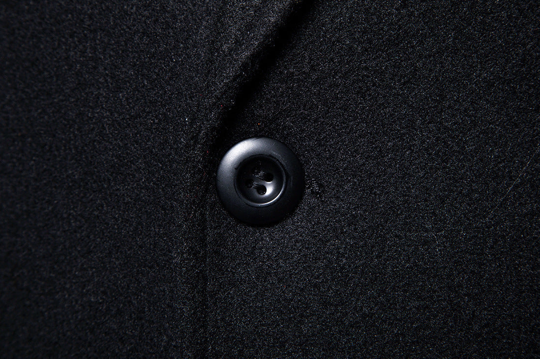 Men's Medium Length Oversized Woolen Coat